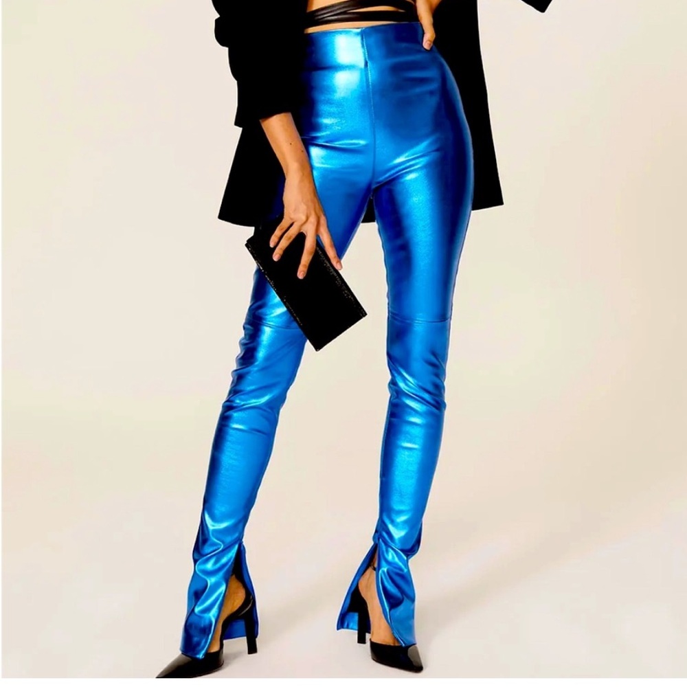 THE ANDAMANE Hoola Faux Leather Zip Leggings